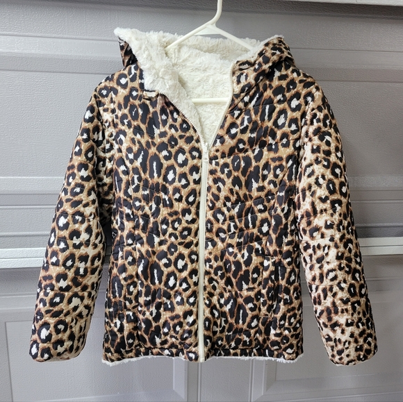 Justice reversible leopard coat - Picture 1 of 3